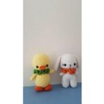 designbyoykum Amigurumi Tavşan Ve Ördek Organik Oyuncak renkli