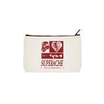 designedfy Clutch Conan Gray Superache Baskılı Bez Makyaj Çantası