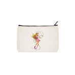 designedfy Clutch Winx Flora Baskılı Bez Makyaj Çantası, Kalemlik, El Çantası