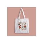 designedfy DFY-386 Duck Flower Baskılı Bez Seyahat Çantası