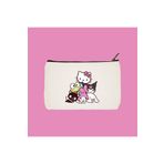 designedfy Hello Kitty - Kuromi Su Geçirmez Baskılı Bez Makyaj Çantası, Kalemlik, Cüzdan