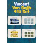 designedfy Kampanyalı Van Gogh 2 Baskılı 4'lü Makyaj Çantası, Kalemlik, Cüzdan