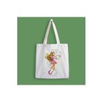 designedfy Winx Flora Baskılı Bez Çanta