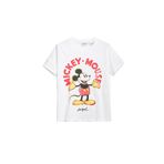 Desigual Bisiklet Yaka Baskılı T-Shirt, S, 5003248673, Beyaz, Kadın