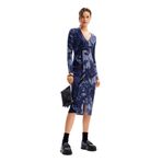 Desigual, Kadın, Diz Altı Elbise, Lacivert, L