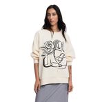 Desigual Kadın örgü uzun kollu süveter, Beyaz, XL