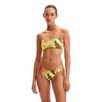 Desigual Sarı Kadın Bikini Üst, Çiçek Desenli, XS Beden