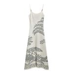 Desigual U Yaka Düz Beyaz Uzun Kadın Elbise 25SWVF11