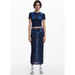 Desigual Yüksek Bel Mavi Kadın Denim Etek 25SWFK02