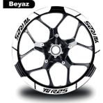 Desingonb Beyaz Yamaha Yzf R25 Geniş Jant Sticker Etiket Modeli - 60 - Renkli