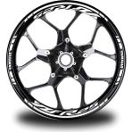 Desingonb Beyaz Yamaha Yzf R25 Takım Jant Sticker Etiket - 60 - Renkli