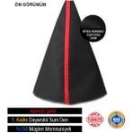 Desingonb Geely Emgrand Siyah Deri Özel Tasarım Kırmızı Şerit Vites Körüğü