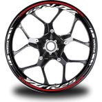 Desingonb Kırmızı Yamaha Yzf R25 Takım Jant Sticker Etiket - 60 - Renkli