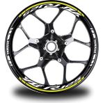 Desingonb Koyu Sarı Yamaha mt 09 Takım Jant Sticker Etiket - 60 - Renkli