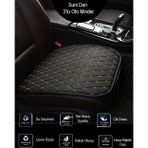 Desingonb Mini Clubman İle Uyumlu Ön Ve Arka Takım Koltuk Minderi Kılıf Siyah Suni Deri Sarı Dikişli