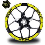 Desingonb Neon Sarı Yamaha Mt-25 Geniş Jant Sticker Etiket Modeli - 60 - Renkli