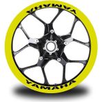 Desingonb Siyah Yamaha Yazılı 8li Jant Içi Yazı Sticker Etiket - 60 - Renkli