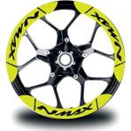 Desingonb Yamaha Nmax Iç & Dış Jant Sticker Etiket Modeli Neon Sarı (Yeşil) - 60 - Renkli