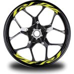 Desingonb Yamaha Racıng Team Yazılı Neon Sarı Arka Maşa Sticker Etiket Mode - 60 - Renkli