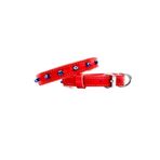 DESİNGSHOP Hakiki Deri Nazar Boncuklu Kedi Ve Köpek Tasması Kırımızı 38cm X 1,5cm