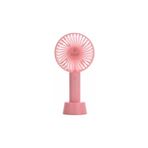 DESİNGSHOP Mini Şarjlı Standlı El Vantilatörü Fanı Soğutucu Vantilatör Pembe