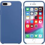 Desingshop Silikon Kılıf iPhone 8 Plus için, Çini Mavisi Renk, Koruyucu Telefon Kapağı, Premium Yumuşak Malzeme