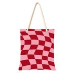 Desio Çanta Dalgalı Pembe Kırmızı Tote Bag Omuz Çantası