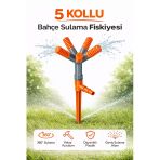 Desıphon 5 Kollu Bahçe Sulama Fıskiyesi Döner Çim Sulama Sprink Otomatik Bahçe Sulama Aparatı
