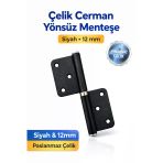 Desıphon Çelik Cerman Yönsüz Kapı Menteşesi Siyah 12 Mm | Paslanmaz Çelik Kapı Menteşesi