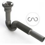 Desiphon Lüks Körüklü Lavabo Sifonu 1 Adet Krom Yapı ile Uzun Süreli Kullanım İçin Özel Tasarım - 1 ¼ 32 mm