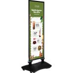 Desmark 60X152 Siyah Renk Windpro - Kaldırım ve Reklam Panosu -Yaylı Slim Poster Pano