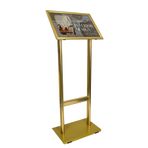 DESMARK A3 Gold Sac Taban Çift Ayaklı Menü ve Bilgilendirme Panosu Ayaklı Reklam Panosu