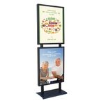 DESMARK Siyah B2 50x70 Çift Kat Sac Tabanlı Çift Taraflı Reklam ve Kaldırım Panosu Twinboard Poster Panosu