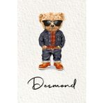 Desmond: Cahier personnalisé avec prénom Desmond | Cadeau d'anniversaire pour enfant, garçon, homme, copain ... | Nounours | 110 pages lignée, Petit Format 6x9 pouces (15,24 x 22,86 cm)