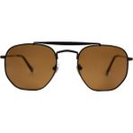Despada 1682 C3 54 Unisex/ Kahve Geometrik Çerçeve Güneş Gözlüğü - Kahverengi