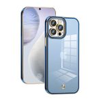 DESSEN Xiaomi Poco X5 Pro 5G için Silikon Kılıf, Şeffaf Tampon Koruyucu Kapak, Ultra Hafif Ultra İnce Lüks Kaplama Yumuşak TPU Kabuk Lens Filmli. Mavi