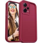 DESSEN Xiaomi Redmi Note 12 Pro Plus 5G (Pro +) için Kılıf - Esnek Silikon Kapak Kamera Koruması Darbeye Dayanıklı Telefon Kılıfı Yumuşak Hafif TPU Tampon Kabuk, Şarap Kırmızısı