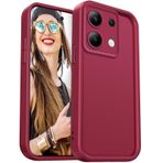 DESSEN Xiaomi Redmi Note 13 4G için Kılıf - Esnek Silikon Kapak Kamera Koruması Darbeye Dayanıklı Telefon Kılıfı Yumuşak Hafif TPU Tampon Kabuk, Şarap Kırmızısı