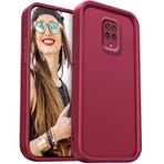 DESSEN Xiaomi Redmi Note 9S / Redmi Note 9 Pro için Kılıf - Esnek Silikon Kapak Kamera Koruması Darbeye Dayanıklı Telefon Kılıfı Yumuşak Hafif TPU Tampon Kabuk, Şarap Kırmızısı