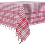 Destalya 10 Adet Kareli Kırmızı Sofra | Masa örtüsü, Piknik 160 cm | Toptan