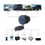 Deste Elektronik SE-7013 USB Şarj Soketi Makam Masası Karavan Araç Tekne Cihazı 12-24V USB Çıkışı Dokunmatik Panel