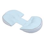 Destek Hamilelik Yastığı, Uykuyu Teşvik Edin Nefes Alabilir, Rahat, Ergonomik Tasarım Yan Yan Gebelik Yastığı, Hamile Kadınlar Için Temizlemesi Kolay (BLUE)