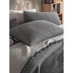 Destiny Hometex 4 Katlı Multi Muslin %100 Pamuk Çift Kişillik Yatak Örtüsü - 240 x 250 cm - Antrasit