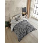 Destiny Hometex Gri Kare Desenli Naturel 4 Katlı Multi Muslin %100 Pamuk Yatak Örtüsü - 200 x 240 cm