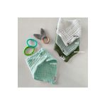 destinyhometex %100 Pamuklu 8 Kat Muslin Kumaş Üç Çıtçıtlı 4'lü Bebek Mama Önlüğü/ağız Mendili