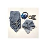 destinyhometex %100 Pamuklu 8 Kat Muslin Kumaş Üç Çıtçıtlı 5'li Bebek Mama Önlüğü/ağız Mendili