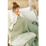 destinyhometex Adaçayı 6 Kat Müslin Tek Kişilik 170x230 Yorgan/1 Adet 50x70cm Yastık Kılıfı 6 Katlı Multi Muslin