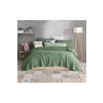 destinyhometex Orman Yeşili Çift Kişilik 240x250 Pike/Yatak Örtüsü/2 Adet 50x70 Yastık 4 Katlı Muslin %100 Pamuk