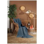 destinyhometex Royal Mavi Waffle Desen Saçaksız Koltuk Örtüsü/tv Battaniyesi 140x200cm