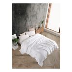 destinyhometex Saf Beyaz 4 Katlı Multi Muslin %100 Pamuk Çift Kişillik Yatak Örtüsü 200x240cm